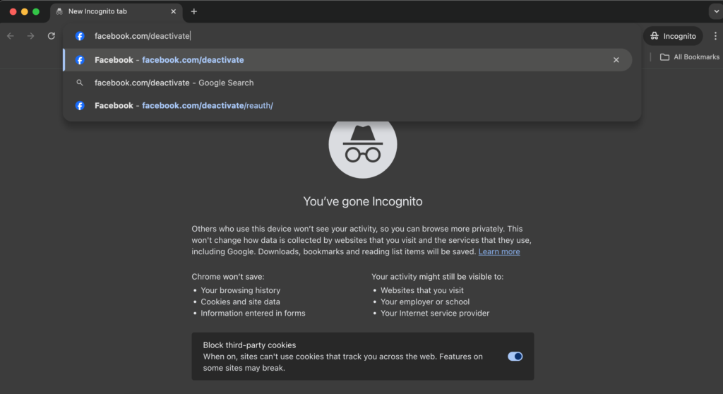 Incognito Window History Access